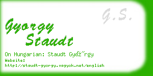 gyorgy staudt business card